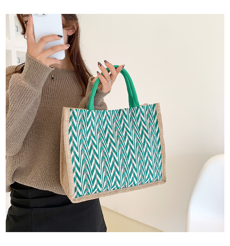Casual, Daily Occasion Linen Material Women's Medium All Seasons Linen Vintage Style Ethnic Style Streetwear Handbag Tote Bag