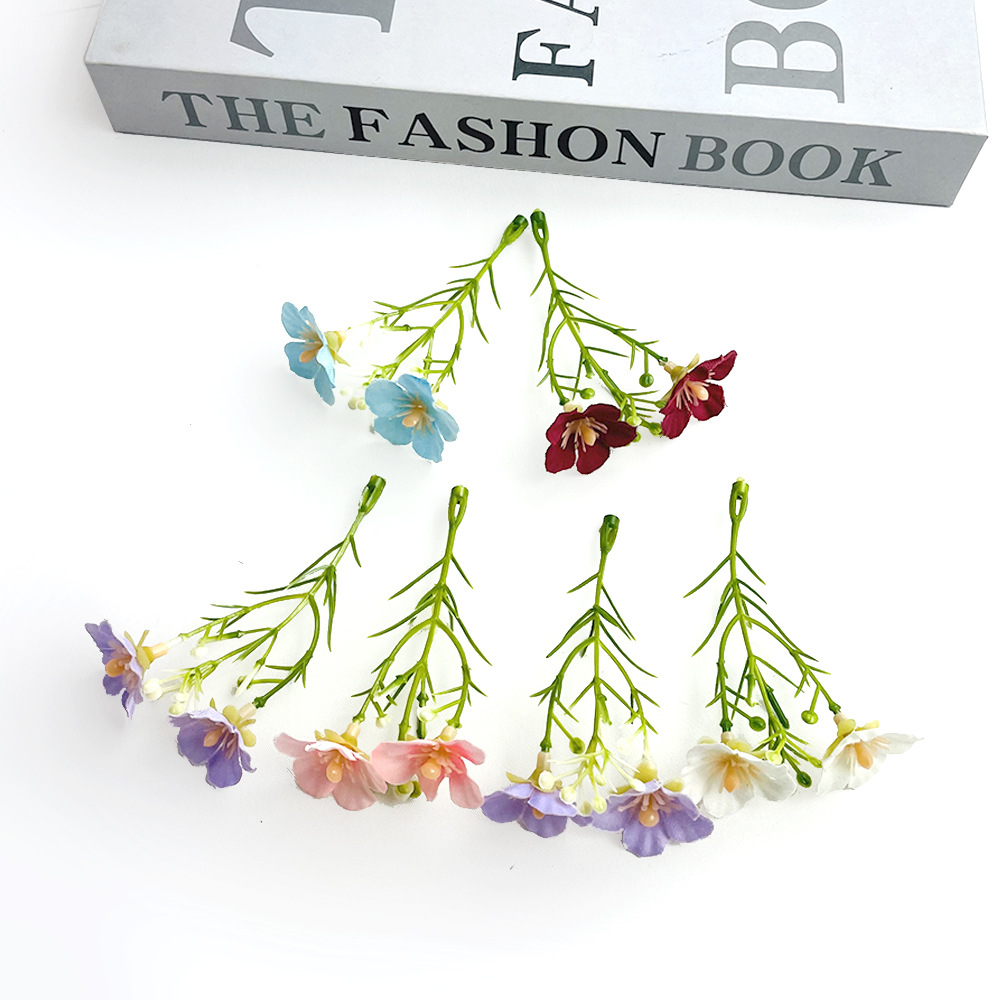 Simulación Milán Gypsophila Strocks de flores Pastoral Boda Guía de flores Diseño de pared Fotografía Diy Hairpin Tocado Sombrero de soltero