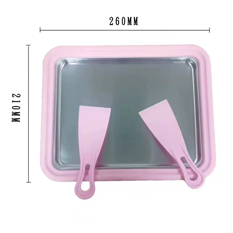 Mini Fried Ice Cream Pan, Small Square Metal Tray for DIY Frozen Fruit & Ice Cream, 19.3×15.4×8.9 cm