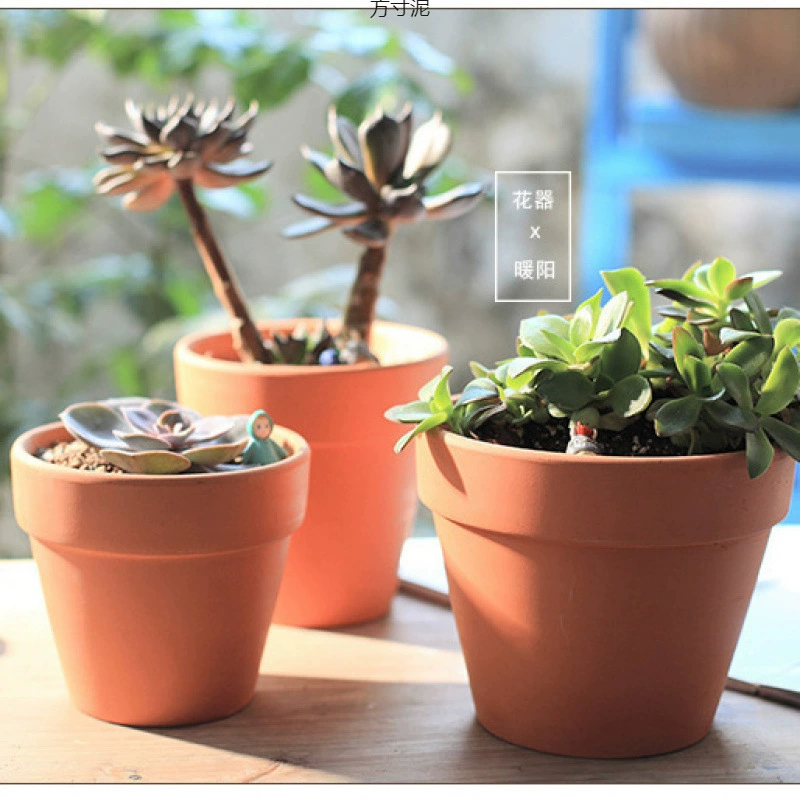 Специальное предложение: красный глиняный цветочный горшок, керамический горшок с поддоном, дышащий, для суккулентов и других растений, оптовая поставка от производителя.