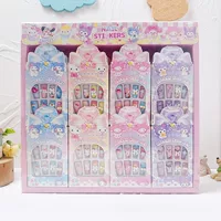 Пакет для маникюра Sanrio Dream, носимые наклейки для ногтей с героями мультфильмов, милые девчачьи наклейки для ногтей с сердечками, детские наклейки для ногтей на палец