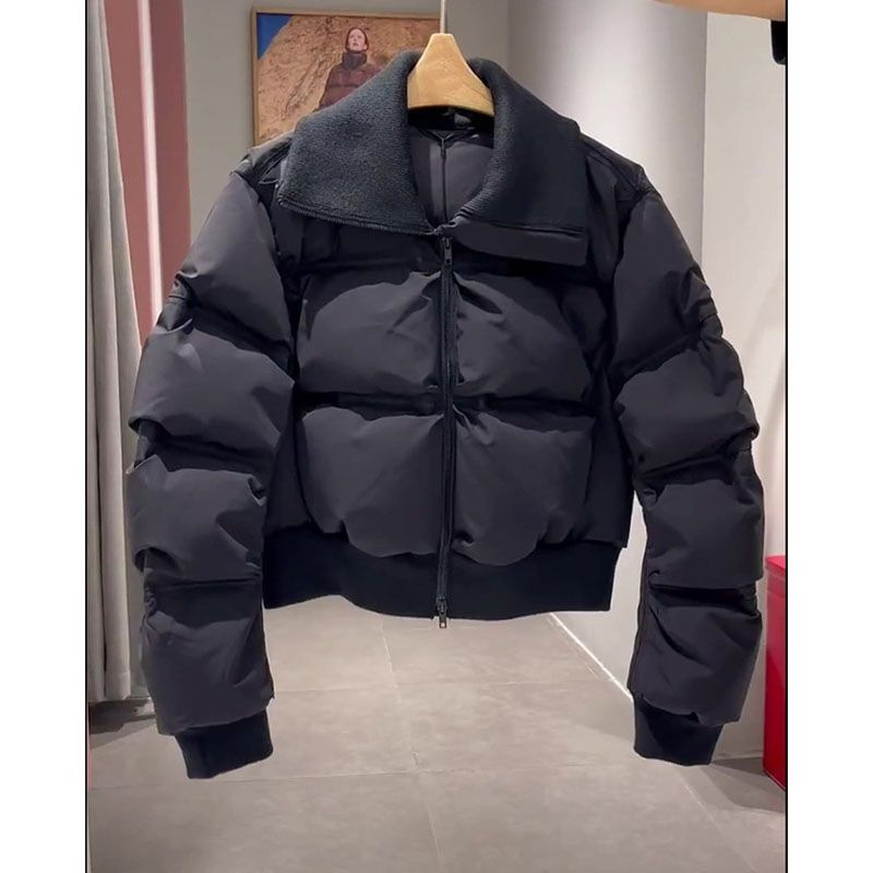 欧洲站冬季新款高级感炸街高端棉服轻奢版型好看黑色短款棉服女|undefined