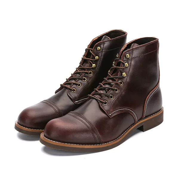 Ami Kaji 8111 Top Layer Cowhide American Style Retro Genuine Leather Desert Boots Viscose Martin Boots Motorcycle