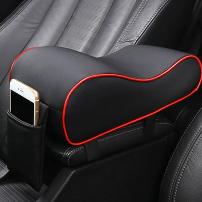Amazon's Best-Selling Car Armrest Box Armrest box pad - black-red-edge
