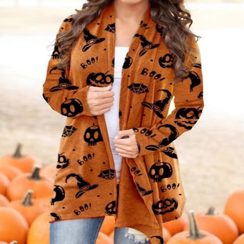 Christmas Cardigan Long-Sleeved Autumn Mid-Length Printed Casual Knitwear 2026 New European and American Cross-Border Jacket Style Christmas Cardigan Long-Sleeved Autumn Mid-Length Printed Casual Knitwear 2026 New European and American Cross-Border Jacket Style