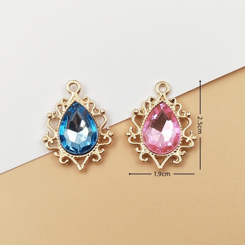 Alloy lace acrylic water drop pendant pendant DIY hand-made headdress earrings pendant accessories manufacturers wholesale