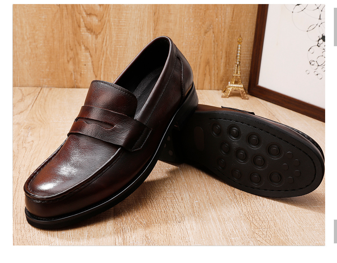 Vinter nye herre gummi ydersål slip-on business formelt tøj let luksuriøs high-end lige sko_voghion.com