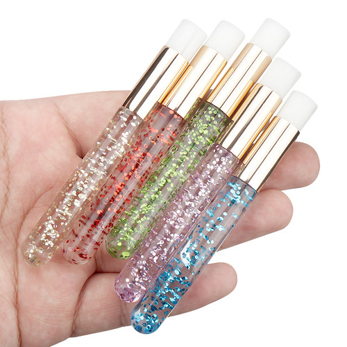 Wholesale Cleaning Nose Brush Crystal Rod Nasal Cleaning Brush Cleaning Eyelash Mousse Brush Acrylic Handle Cleaning Brush