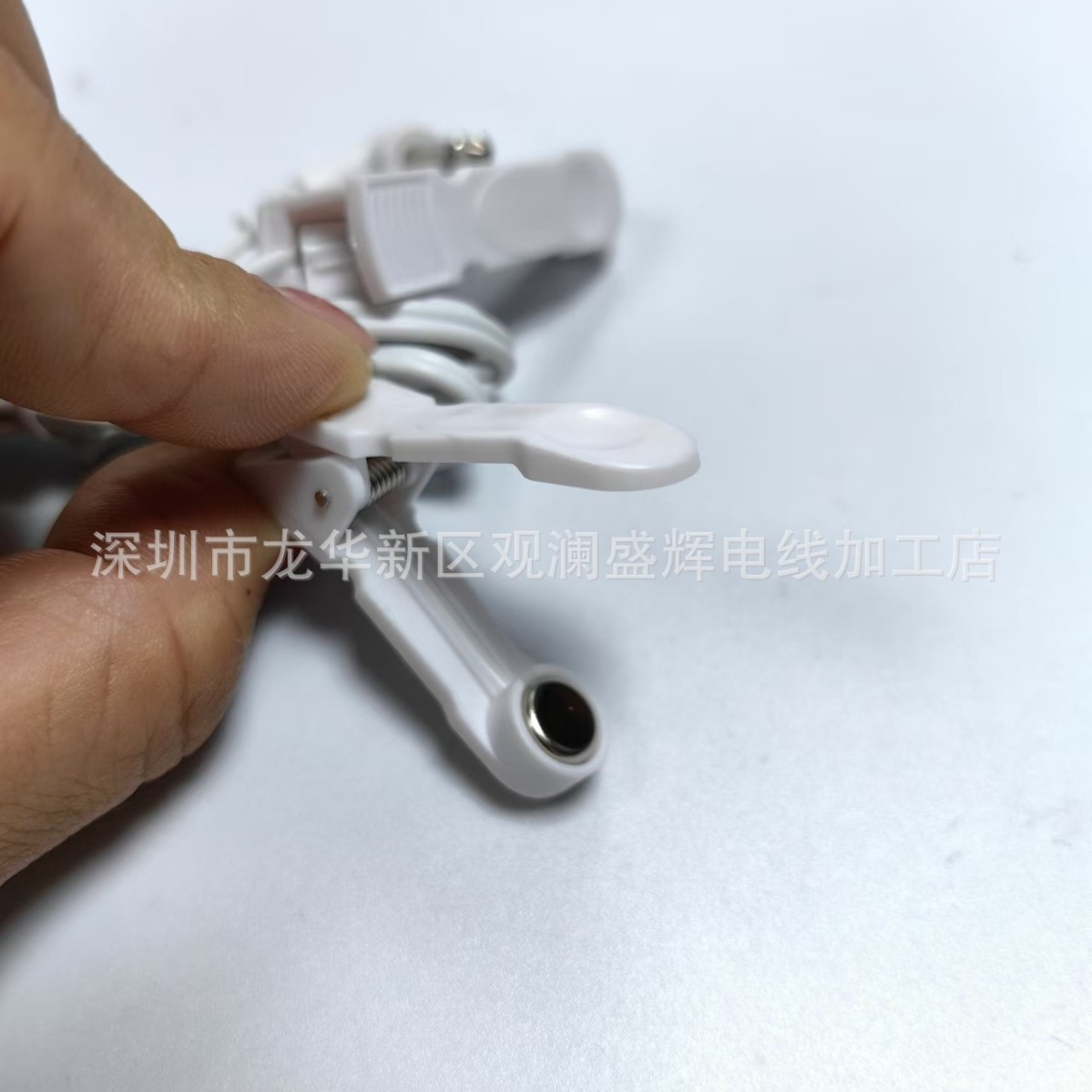 厂家供应睡眠理疗仪耳夹线 3.5弯头耳夹线 夹子线