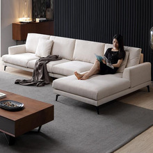 北欧沙发简约现代客厅纳米科技布意式极简小户型木质工艺贵妃意式