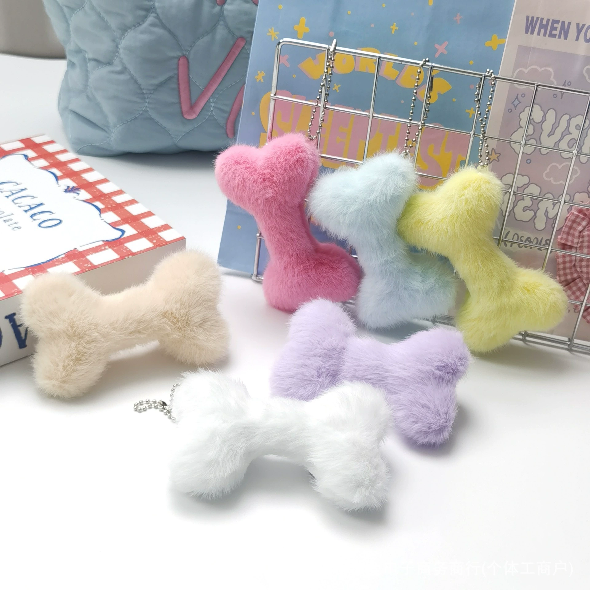 Плюшевые кости подвески милые собачьи кости куклы броши аксессуары студенческие сумки куклы украшения аксессуары