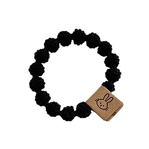 Ladies' Bear Headband with High-Grade Coffee Brown Hair Tie, Simple and Elegant, for Stylish Girls, Highly Elastic and Durable Rubber Bands