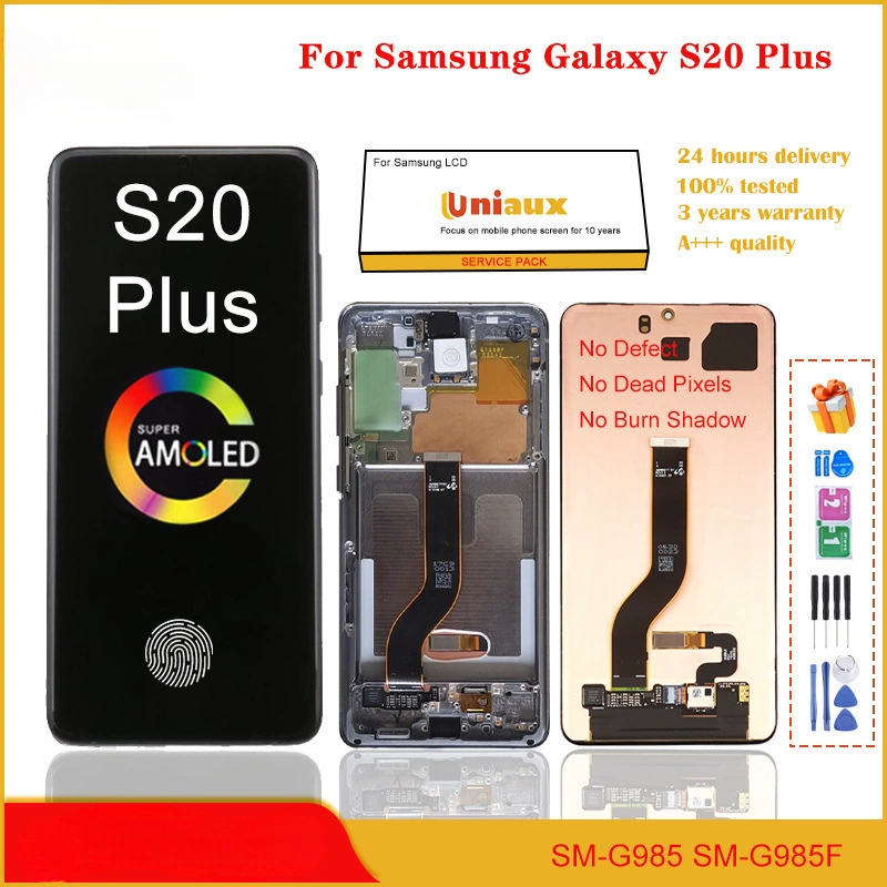 Подходит для Samsung S20 Plus/G985 ЖК-экран дисплей внутренний и внешний экран с рамкой сборка ЖК
