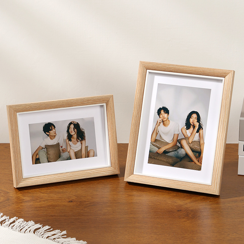 Wholesale Wooden Picture Frame Stand 567810 A4 Size Solid Wood Texture Frame Simple Photo Wall Picture Frame Wall Art Frame