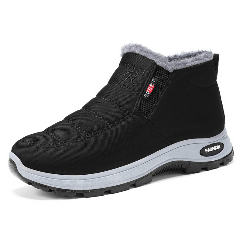 Zapatos de algodón de mujer procesamiento personalizado botas de mujer, botas de algodón calientes de gran tamaño, botas de nieve gruesas de lana, botas de mujer de alto impacto