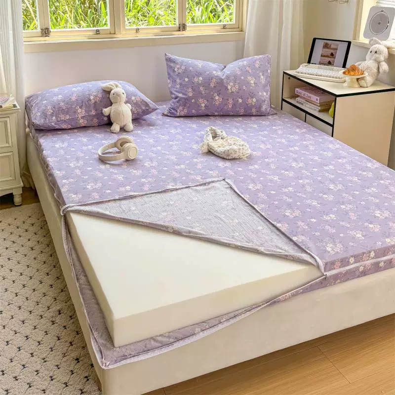 2025 новый супермягкий двухслойный чехол для матраса большого размера, нескользящий латексный защитный чехол, наматрасник, наматрасник