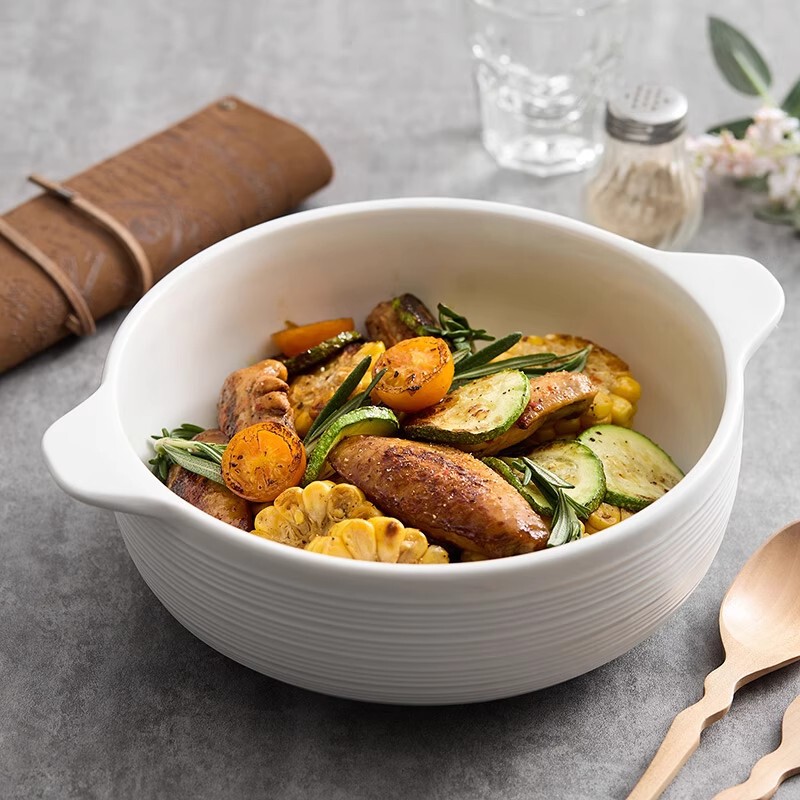 Japanese-Style High-Quality Ceramic Tableware, Household Bowls, Large-Capacity Double-Handle Bowls, Soup Bowls, Bowl and Plate Sets, Spoons, Instant Noodle Bowls Japanese-Style High-Quality Ceramic Tableware, Household Bowls, Large-Capacity Double-Handle Bowls, Soup Bowls, Bowl and Plate Sets, Spoons, Instant Noodle Bowls