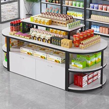 超市便利店中岛展示柜货架零食文具店陈列置物产品多层堆头流水台