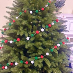 クロスボーダー代発クリスマス装飾ins毛糸球クリスマスツリーペンダントDIY旗背景壁配置プレゼント