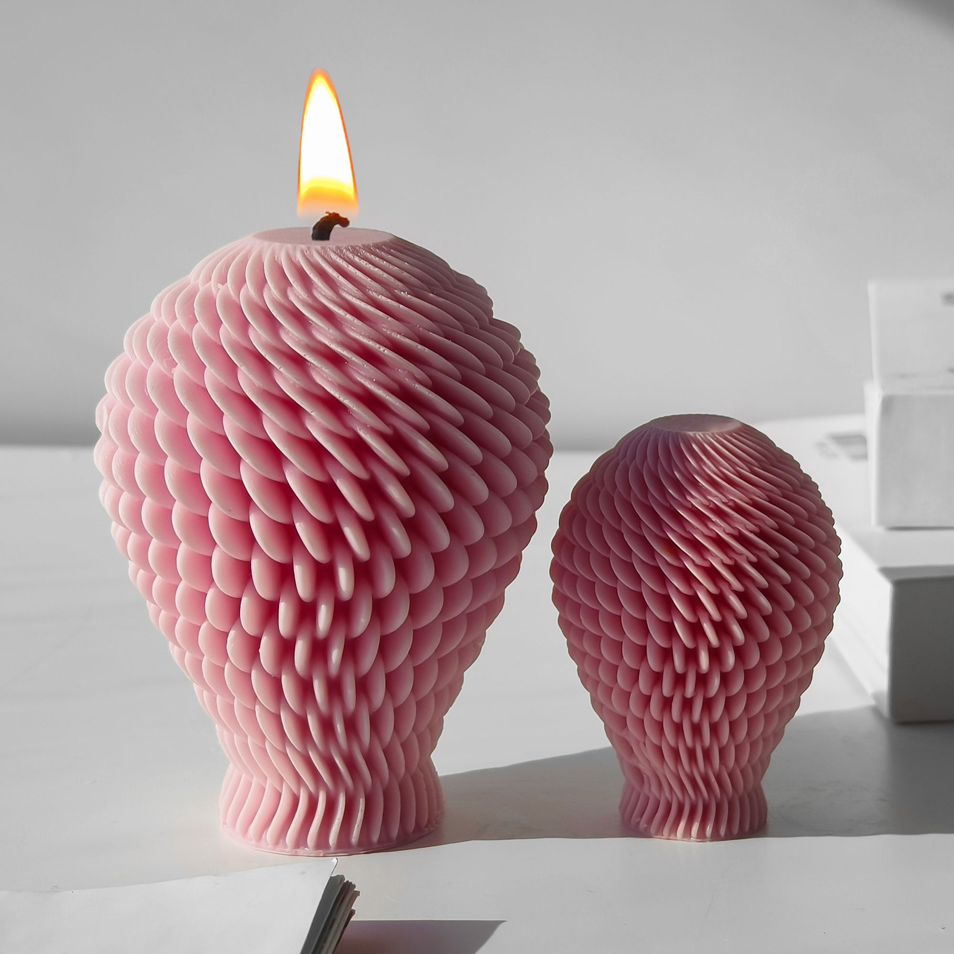 Jiahuimei bola giratoria vela de aromaterapia molde de silicona diy vela de yeso geométrico adorno abrasivo