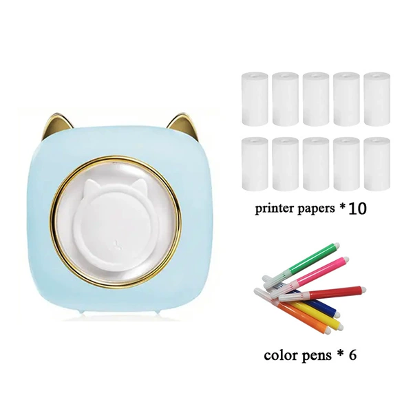 Blue Cat+10 Volume Printing Paper+Color Pen