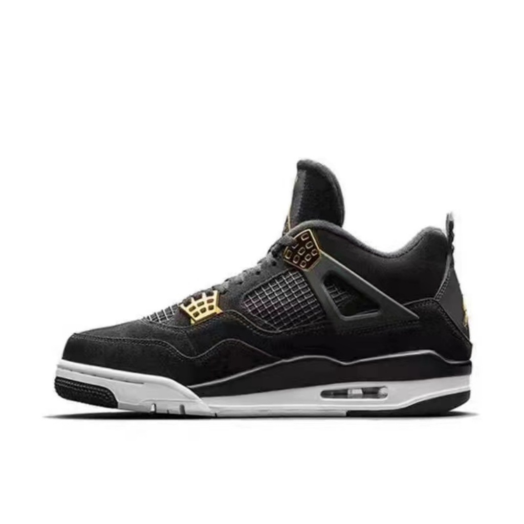 AJ4 negro negro negro rojo pequeño blanco cemento negro gato airbag zapatos de baloncesto Joe4 antideslizante zapatos de hombre y mujer zapatos deportivos transfronterizos image 24
