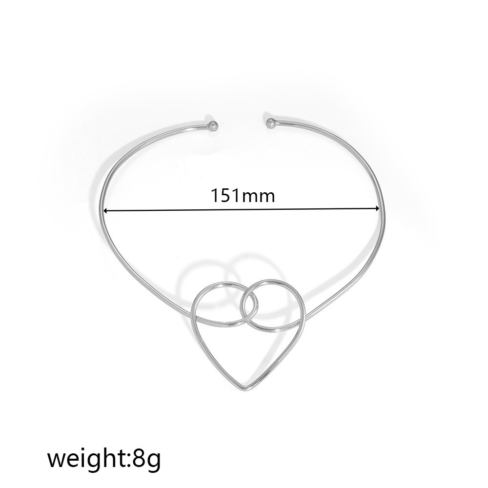 Europa y América sensación de diseño minimalista de acero inoxidable personalidad joyería india collar collar al por mayor