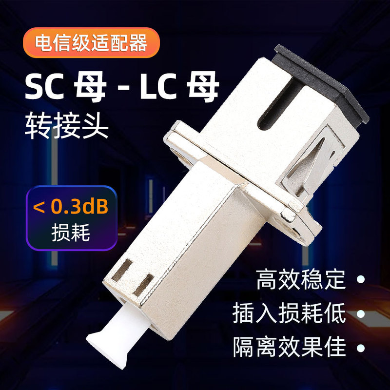 Fiber optic adapter SC/LC/FC/ST simplex coupler duplex flange double female docking conversion head telecom grade