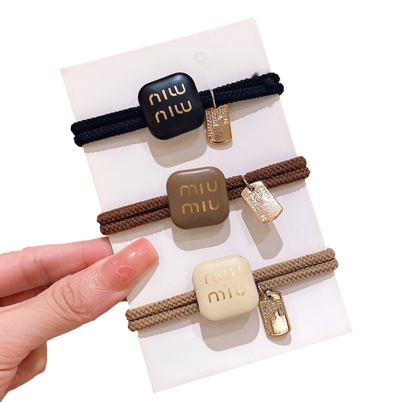 2023 nueva letra cuerda de pelo corbata bola cabeza banda de pelo banda de goma de alta calidad de las mujeres gruesas de alta elástica accesorios para el cabello