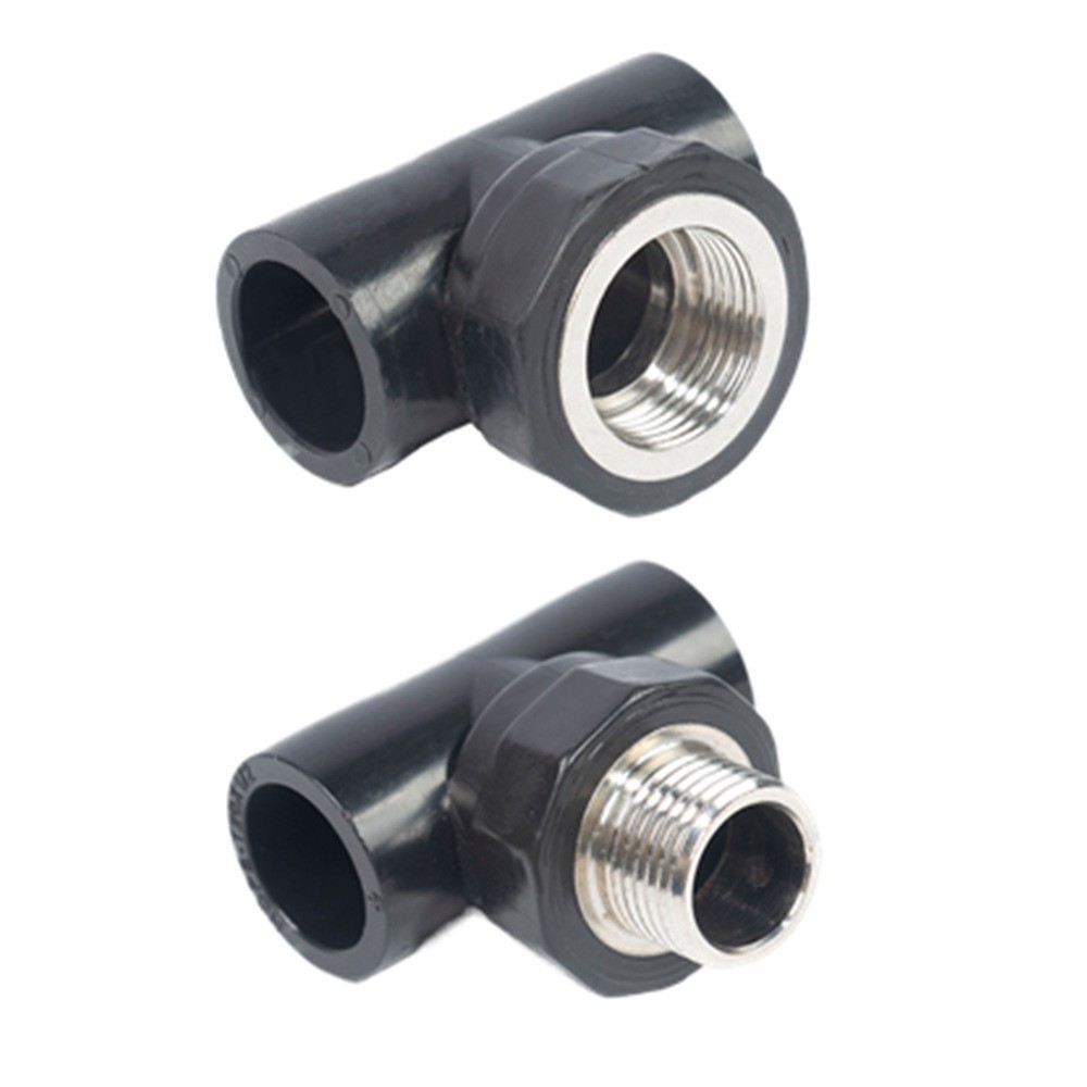 PE nuevo material tipo socket rosca interna y externa directa codo tee tubería de fontanería accesorios de fusión en caliente