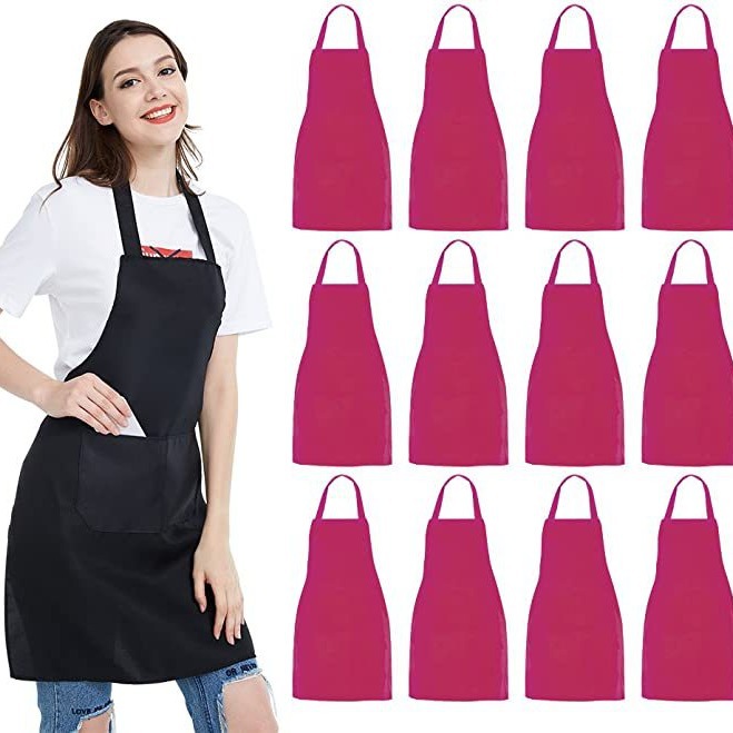 Comercio exterior simple publicidad delantal sin mangas de poliéster cintura camarero ropa de trabajo delantal hogar fábrica al por mayor