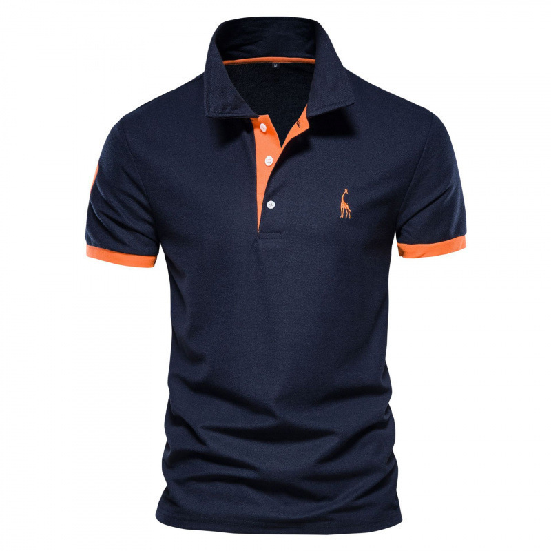 Cross-Border Popular Men's Clothing: Deer Print Polo Shirt, Short-Sleeve Bird-Eye Mesh Turn-Down Collar Men's T-Shirt Wholesale Cross-Border Popular Men's Clothing: Deer Print Polo Shirt, Short-Sleeve Bird-Eye Mesh Turn-Down Collar Men's T-Shirt Wholesale