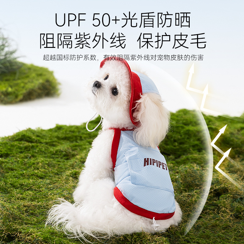 Bolsa de hielo ajustable para perros de verano ropa fresca Teddy perro pequeño y mediano protector solar al aire libre chaleco de enfriamiento ropa para mascotas