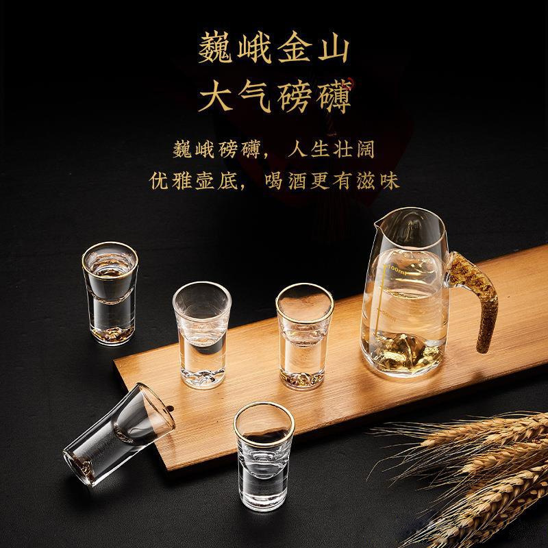 Vidrio de 100ml botella de licor con calibración de cantidad doméstica botella de licor de vino tinto pequeña botella de vinos de licor separador de licor