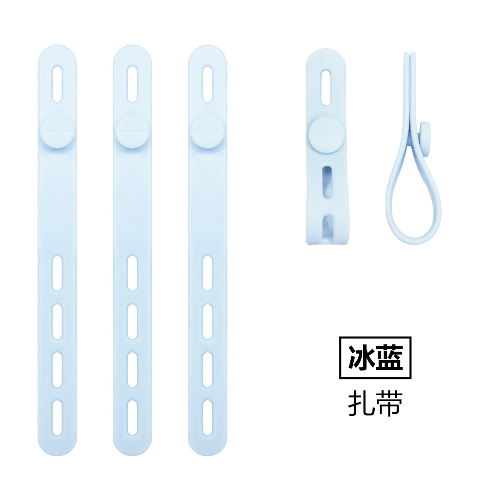 Organizador de cables de silicona ajustable, almacenamiento de cables de datos, brida, enrollador de cables para auriculares, fijador de cables, organizador de cables