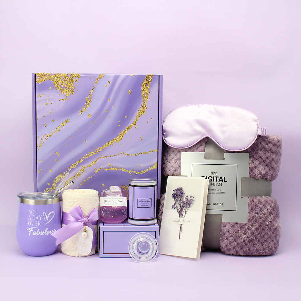 Vaso Térmico de Gran Capacidad de 20 oz para Auto, Juego de Regalo con Sales de Baño, Acero Inoxidable 304, Caja de Regalo de Lujo Ligero