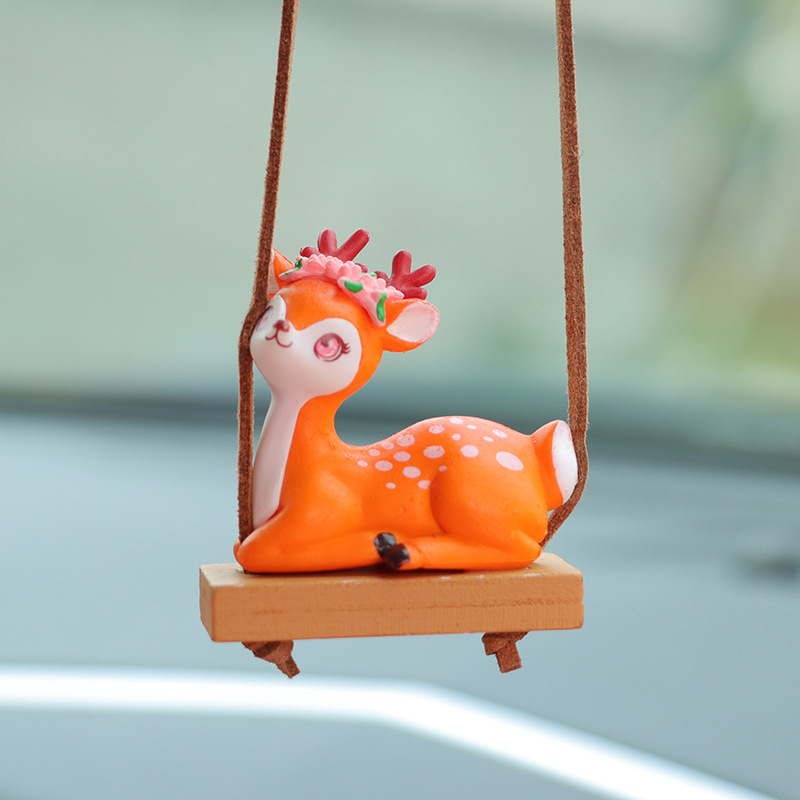 Yilu Shunfeng cartoon sika deer Car Rearview Mirror car pendant car decoration supplies car pendant pendant