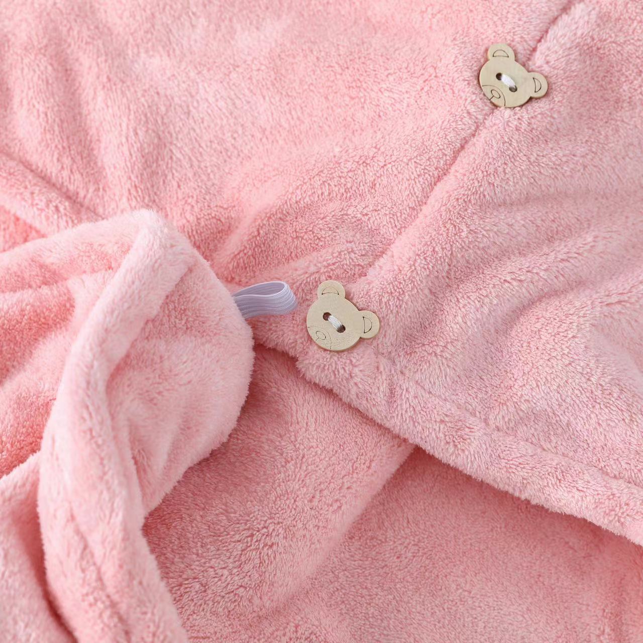 Coral velvet double-layered thickened super absorbent quick-dry shower cap for women, hair dryer-free hair turban, hair towel hair dry towel