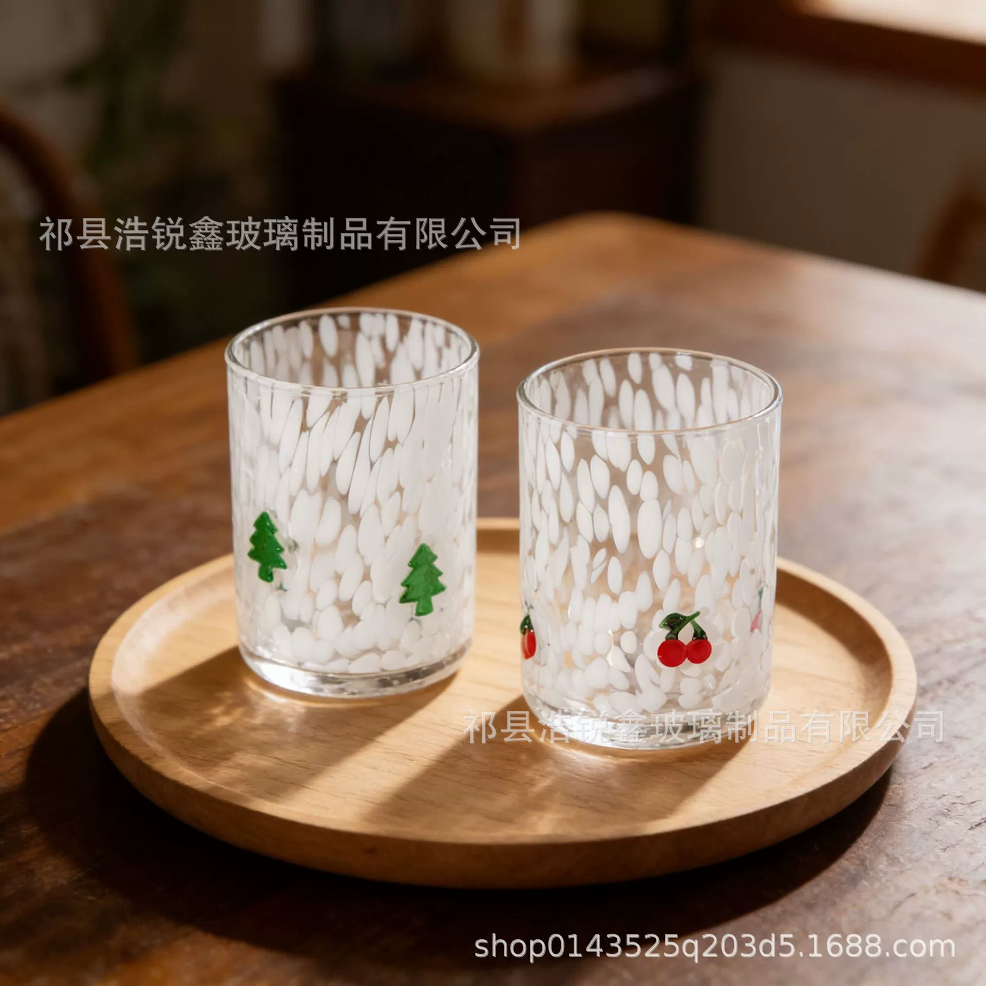 Кросс-бордерная handmade стеклянная чашка, горячий патч, утолщённая декоративная напитка, трёхмерный узор, открытая выдувная вода cup