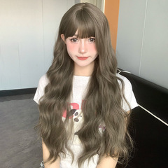 Cheng Ming False Hair for Women - Long Straight Water Wave Medium Brown Natural Large Wavy Curly Hair - 2023 Summer Full Head Cover Style