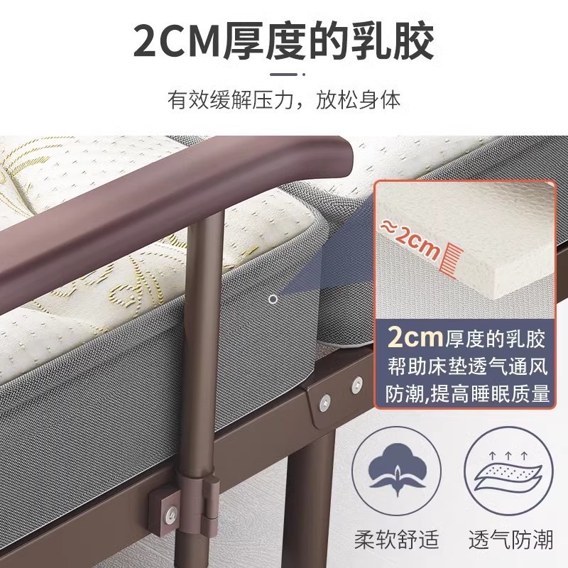 Almuerzo de alta gama Cama plegable Cama individual Cama temporal para huéspedes domésticos Cama de escolta de confinamiento Oficina Siesta Sofá cama