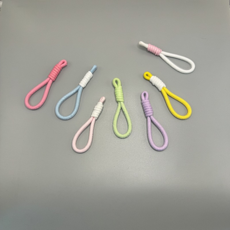 钥匙扣挂绳配件包包挂绳配件潮牌饰品配件彩色绳加标挂绳服装饰品