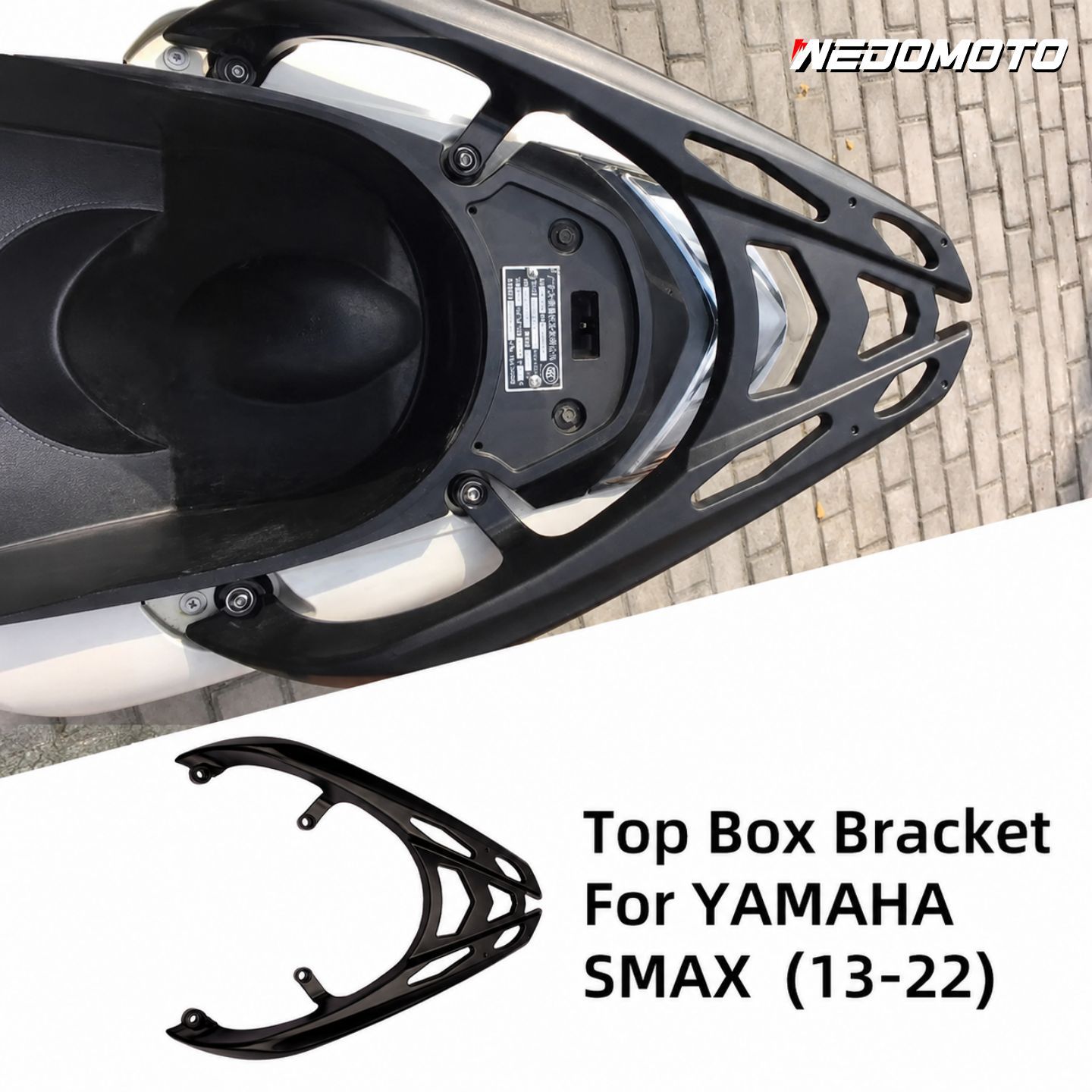 Suitable for 13-22 Yamaha Smax155 Motorcycle Aluminum Alloy Rear Rack, Taiwan Yamaha Abs Version Rear Carrier