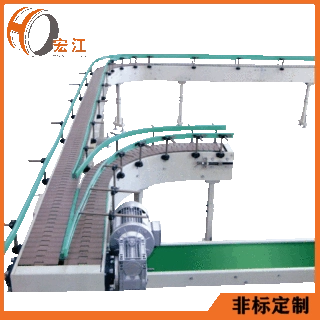 厂家非标定制牛奶软包装产品输送线 顶板链式输送机