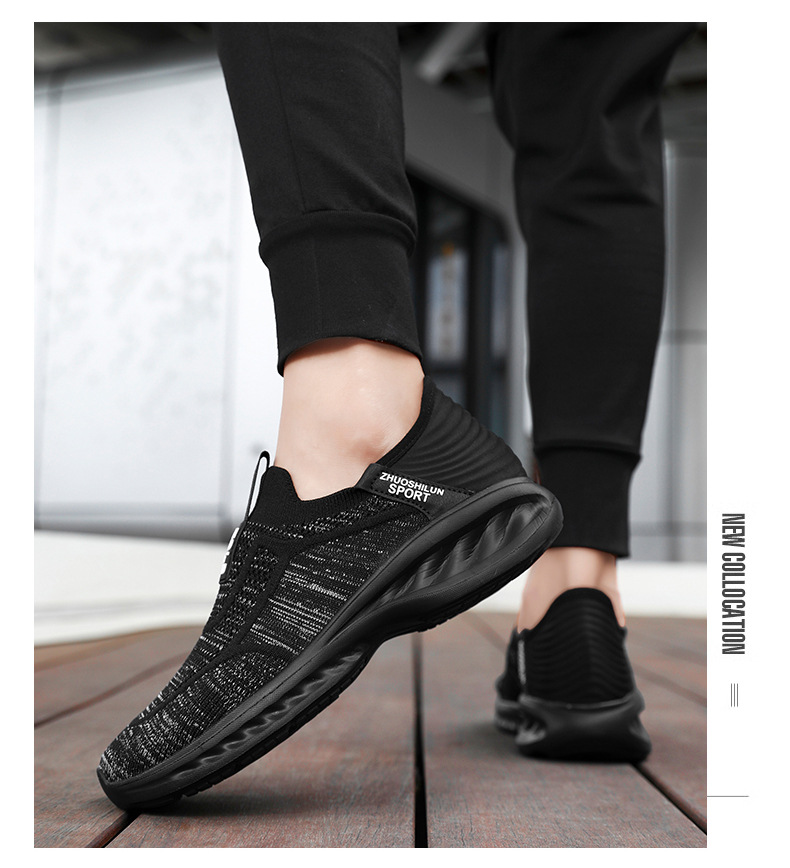 Cross-border Bestseller Lightweight Slip-on Walking Single Sports Shoes, Breathable Mesh Loafers For Middle-aged And_vogvips.com
