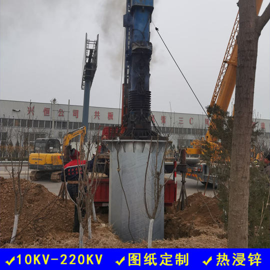35KV Single Circuit Power Transmission and Transformation Steel Pole Price 18 m Steel Pipe Electric Pole Hengsen Sells Power Pole Tower