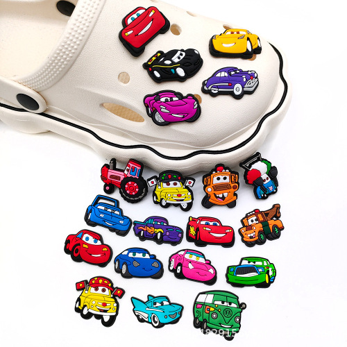 Car Racing 20th Anniversary Hole Hole Shoes Shoes Buckle Flower DIY Cartoon Smart Star Soft Rubber Croc Shoes Accessory