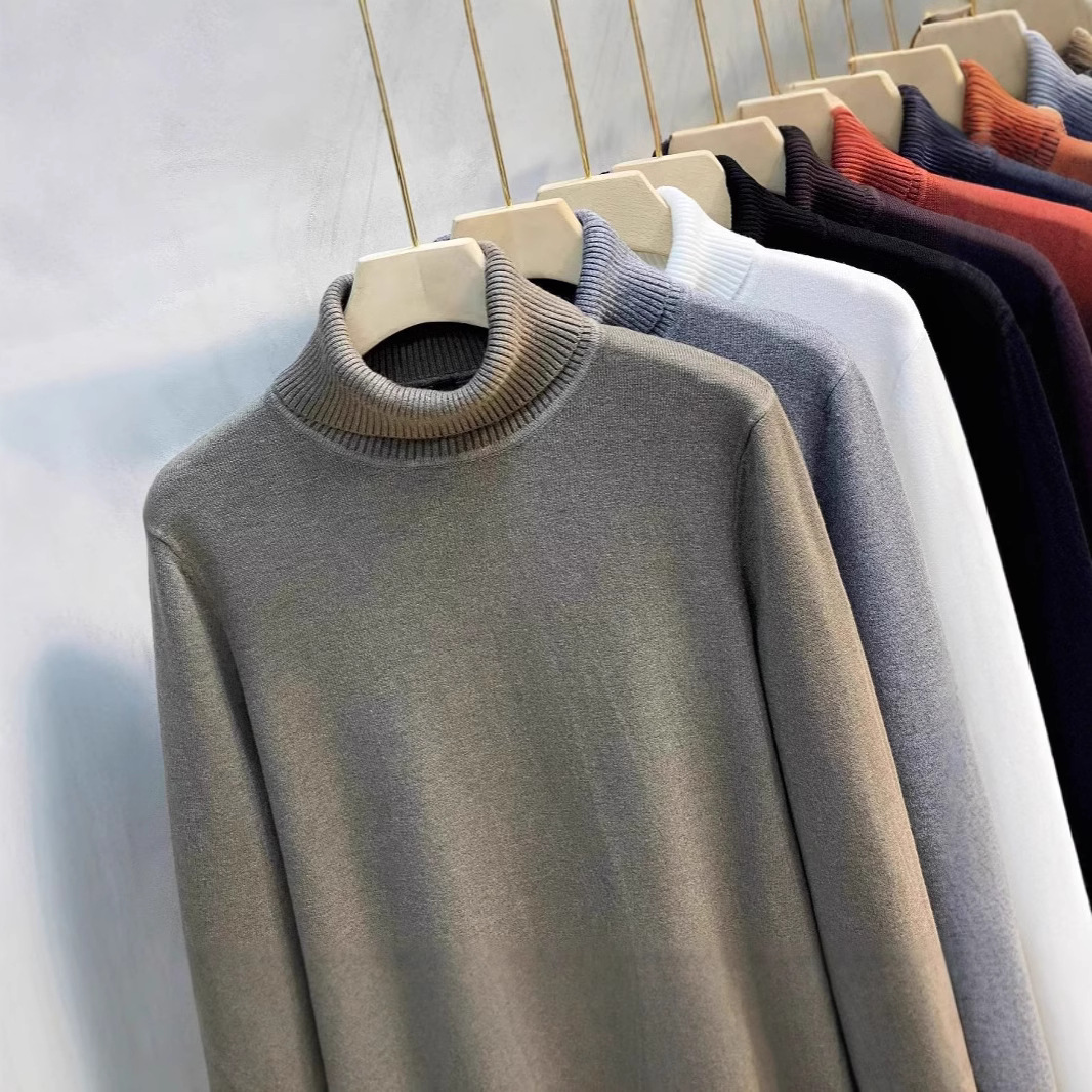 Demi-season solid color base Japanese trend knitted sweater for…
