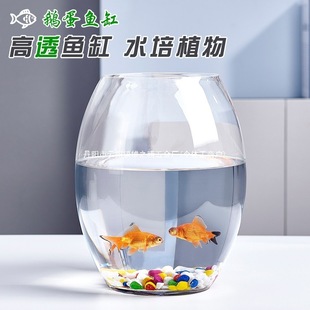 Creative Aquarium Ecological Round Glass Goldfish Tank Large Turtle Tank Mini Small Landscaping Hydroponic Vase