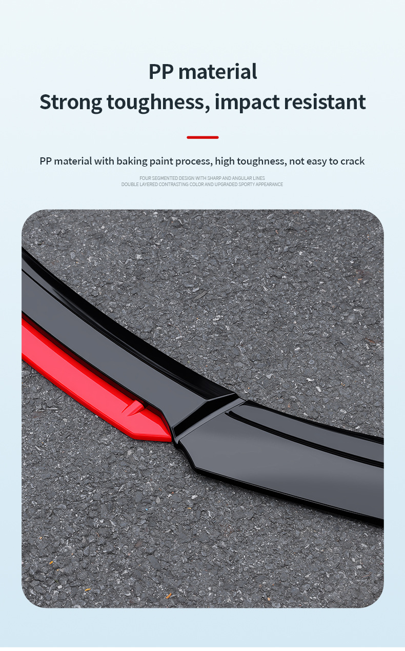 Factory direct sales universal car front spoiler, four-section thickened front corner protector, universal front lip small body kit, protective panel modification